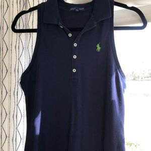 Polo jersey knit tank dress
